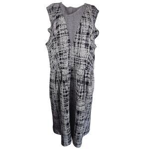 Of / Mercer Black Tan Sleeveless Pockets Statement Piece Women's Summer Dress 20